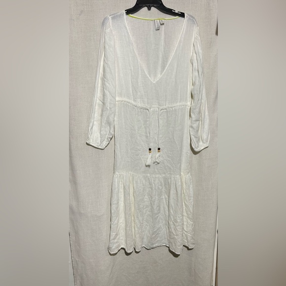 White Boho Midi Dress - Picture 1 of 5
